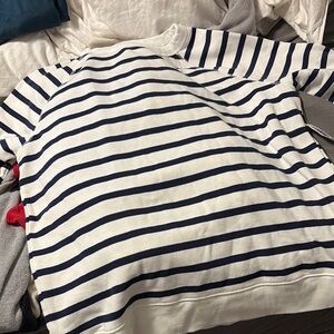 Old Navy Striped Sweatshirt - Navy and White